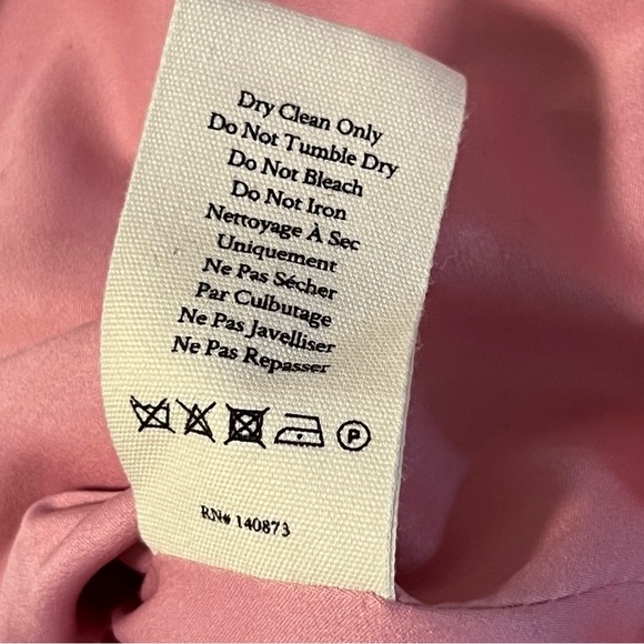 Loveshackfancy Tweed Wool Cropped Double-Breasted Jacket Plaid Pink Sz 0 - Picture 10 of 10